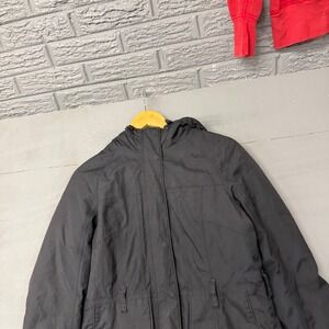 The North Face HyVent Hooded Parka Jacket Womens Medium Black Waterproof Coat